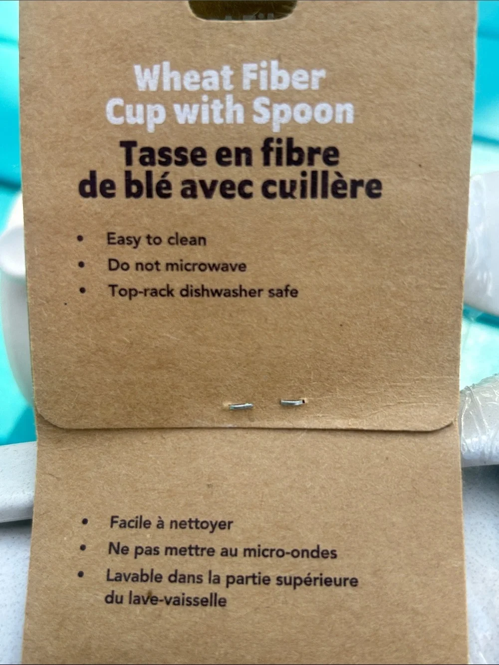BIOSMART  Wheat Fiber Cup with Spoon / Reusable Travel Mug with Spoon - 2pack